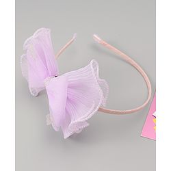 Babyhug Hair Band With Bow Applique - Purple