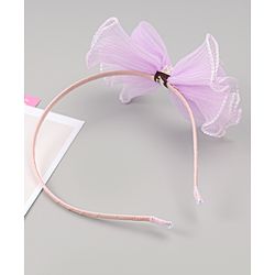 Babyhug Hair Band With Bow Applique - Purple