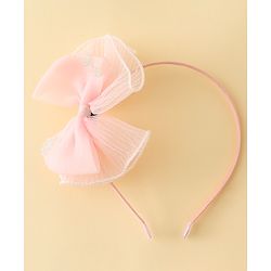 Babyhug Hair Band With Bow Applique - Purple