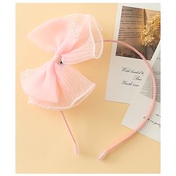 Babyhug Hair Band With Bow Applique - Purple