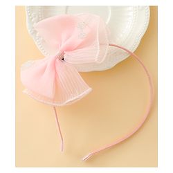 Babyhug Hair Band With Bow Applique - Purple