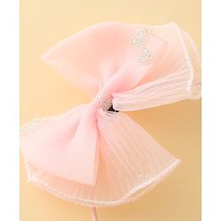 Babyhug Hair Band With Bow Applique - Purple
