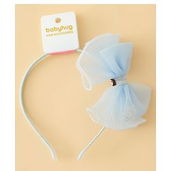 Babyhug Hair Band With Bow Applique - Purple
