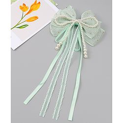 Babyhug Free Size Bow & Butterfly Clips - Green