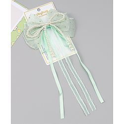 Babyhug Free Size Bow & Butterfly Clips - Green