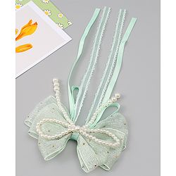 Babyhug Free Size Bow & Butterfly Clips - Green