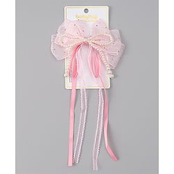 Babyhug Free Size Bow & Butterfly Clips - Green