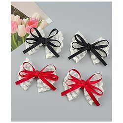 Babyhug Free Size Bow & Butterfly Clips Pack of 2 - Red