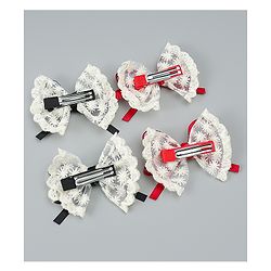 Babyhug Free Size Bow & Butterfly Clips Pack of 2 - Red