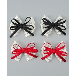 Babyhug Free Size Bow & Butterfly Clips Pack of 2 - Red