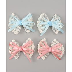 Babyhug Free Size Bow & Butterfly Clips Pack of 2 - Red