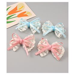Babyhug Free Size Bow & Butterfly Clips Pack of 2 - Red