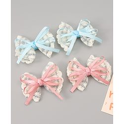 Babyhug Free Size Bow & Butterfly Clips Pack of 2 - Red