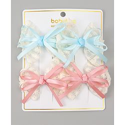 Babyhug Free Size Bow & Butterfly Clips Pack of 2 - Red