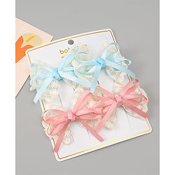Babyhug Free Size Bow & Butterfly Clips Pack of 2 - Red