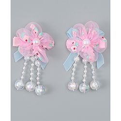 Babyhug Hair Clips with Floral Applique Pack of 2 Free Size - Purple