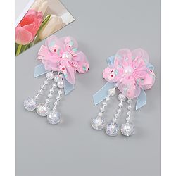 Babyhug Hair Clips with Floral Applique Pack of 2 Free Size - Purple