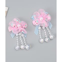 Babyhug Hair Clips with Floral Applique Pack of 2 Free Size - Purple