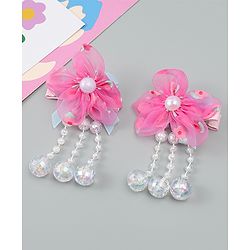 Babyhug Hair Clips with Floral Applique Pack of 2 Free Size - Purple