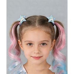 Babyhug Free Size Bow & Butterfly Clips Pack of 2 - Blue