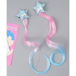 Babyhug Free Size Bow & Butterfly Clips Pack of 2 - Blue