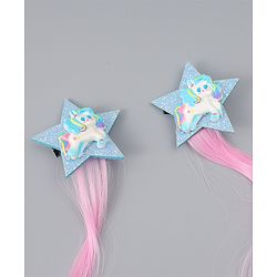 Babyhug Free Size Bow & Butterfly Clips Pack of 2 - Blue