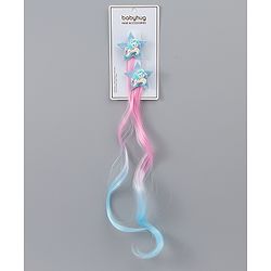 Babyhug Free Size Bow & Butterfly Clips Pack of 2 - Blue