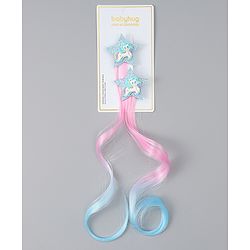 Babyhug Free Size Bow & Butterfly Clips Pack of 2 - Blue