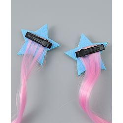 Babyhug Free Size Bow & Butterfly Clips Pack of 2 - Blue