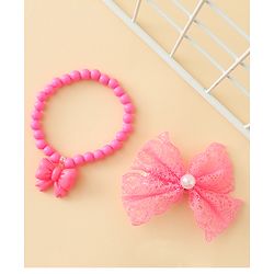 Babyhug Jewellery Set With Butterfly Applique - Purple