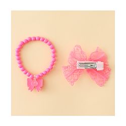 Babyhug Jewellery Set With Butterfly Applique - Purple