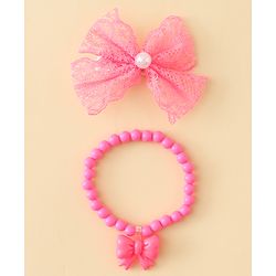 Babyhug Jewellery Set With Butterfly Applique - Purple