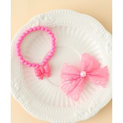 Babyhug Jewellery Set With Butterfly Applique - Purple