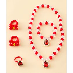 Babyhug Jewellery Set Free Size - Red & White