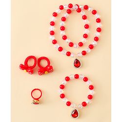 Babyhug Jewellery Set Free Size - Red & White