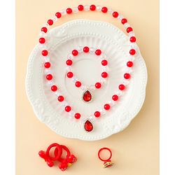 Babyhug Jewellery Set Free Size - Red & White