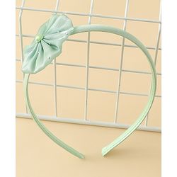 Babyhug Hair Band with Floral Applique - Sea Green