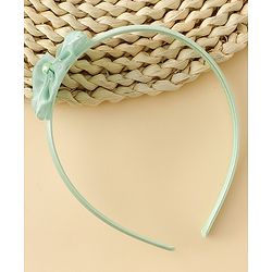 Babyhug Hair Band with Floral Applique - Sea Green