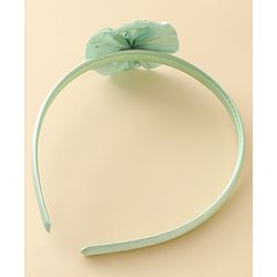Babyhug Hair Band with Floral Applique - Sea Green