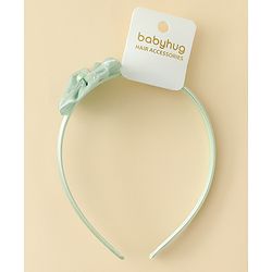 Babyhug Hair Band with Floral Applique - Sea Green