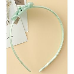 Babyhug Hair Band with Floral Applique - Sea Green