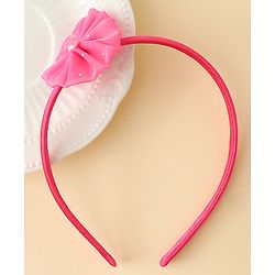 Babyhug Hair Band with Floral Applique - Sea Green