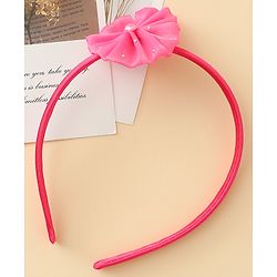 Babyhug Hair Band with Floral Applique - Sea Green