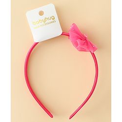 Babyhug Hair Band with Floral Applique - Sea Green