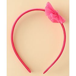 Babyhug Hair Band with Floral Applique - Sea Green