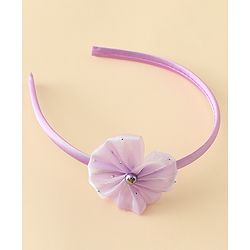 Babyhug Hair Band with Floral Applique - Sea Green