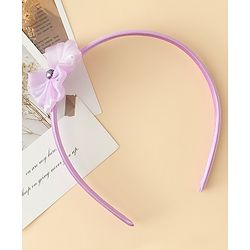 Babyhug Hair Band with Floral Applique - Sea Green