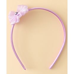 Babyhug Hair Band with Floral Applique - Sea Green