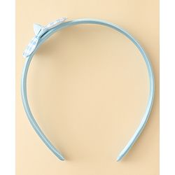 Babyhug Hair Bands with Bow Applique Pack of 2 Free Size - Red & Blue