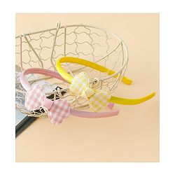 Babyhug Hair Bands with Bow Applique Pack of 2 Free Size - Red & Blue